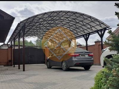 Стальной навес для машины с поликарбонатом арочной формы